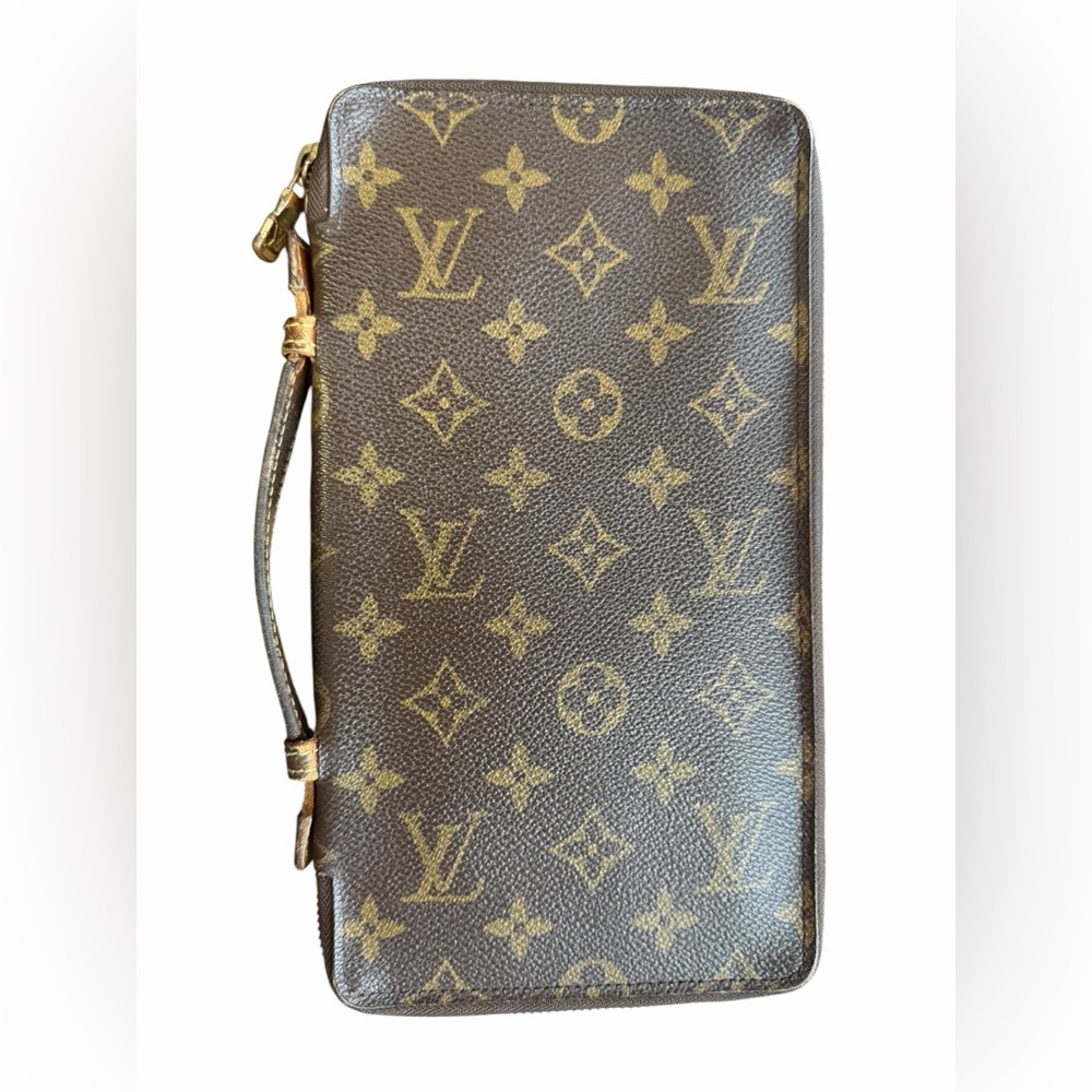 Louis Vuitton Monogram Organizer Clutch MI905 VTG 1985 Made in France/COA/RARE